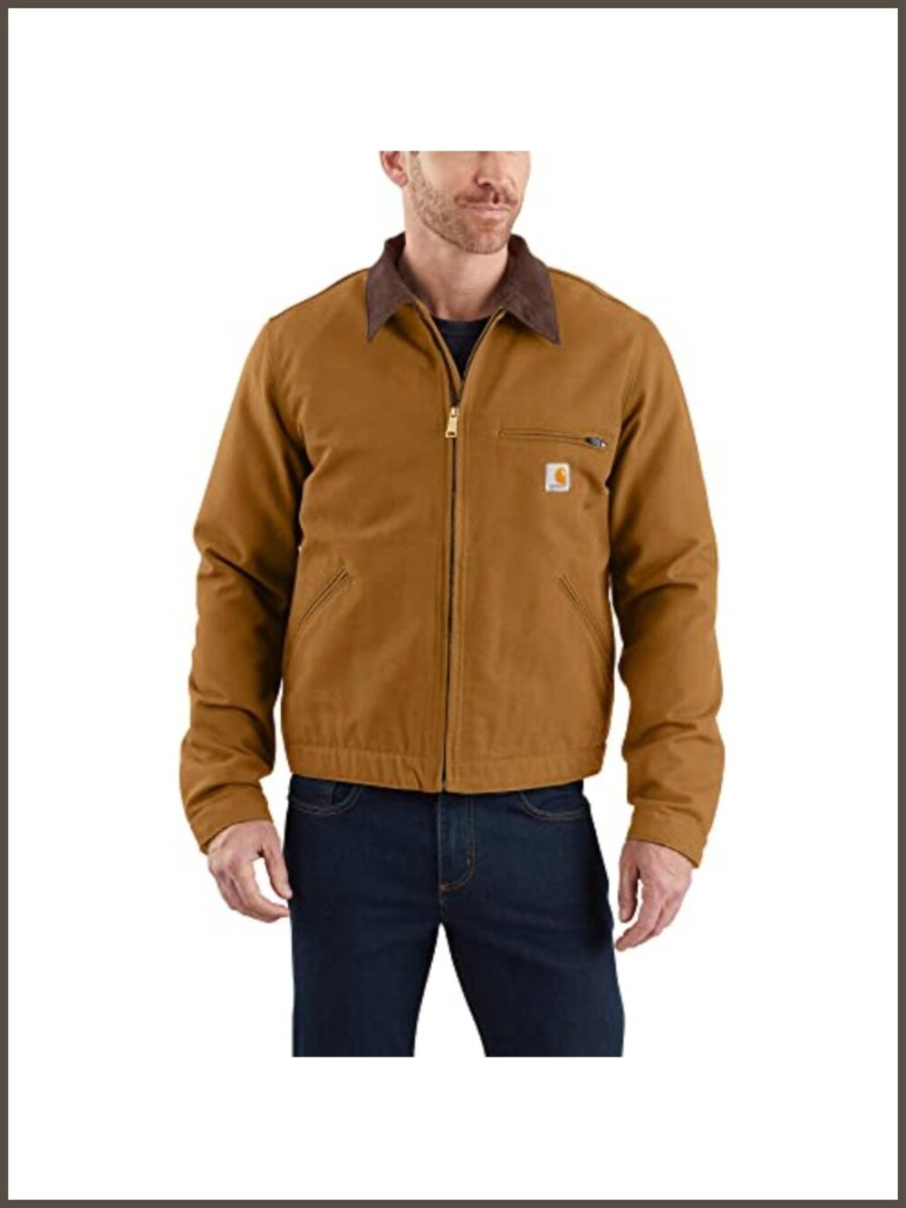 Carhartt Duck Detroit Work Jacket Blanket Lined Relaxed Fit